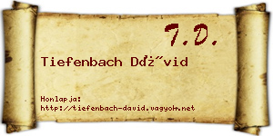 Tiefenbach Dávid névjegykártya